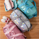 Blue Glitter Overnighter Duffel Bag
