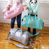 Blue Glitter Overnighter Duffel Bag