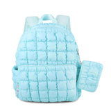 Quilted Scrunchies Large Backpack with Coin Purse: Hot Pink Scrunch