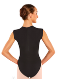 Zipper Back Cap Sleeve Leo