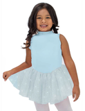 Mock NeckGlitter Tutu Dress