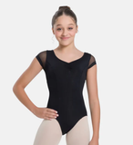 Cap Sleeve Mesh Back