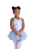 Ruffle Print Leotard Dress