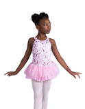 Ruffle Print Leotard Dress