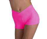 V-Waist Solid Color Short