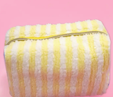 Striped Sherpa Cosmetic Bag