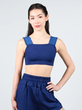Varsity Ruffle Strap Crop Top