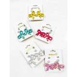 Fancy Glowy Bow Earring Set: MIX COLOR / ONE(12)