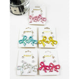 Fancy Glowy Bow Earring Set: MIX COLOR / ONE(12)