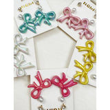 Fancy Glowy Bow Earring Set: MIX COLOR / ONE(12)