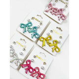 Fancy Glowy Bow Earring Set: MIX COLOR / ONE(12)