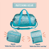Blue Glitter Overnighter Duffel Bag