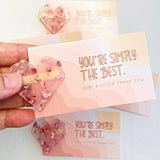Thank You Gifts Pink Heart Hair Clip